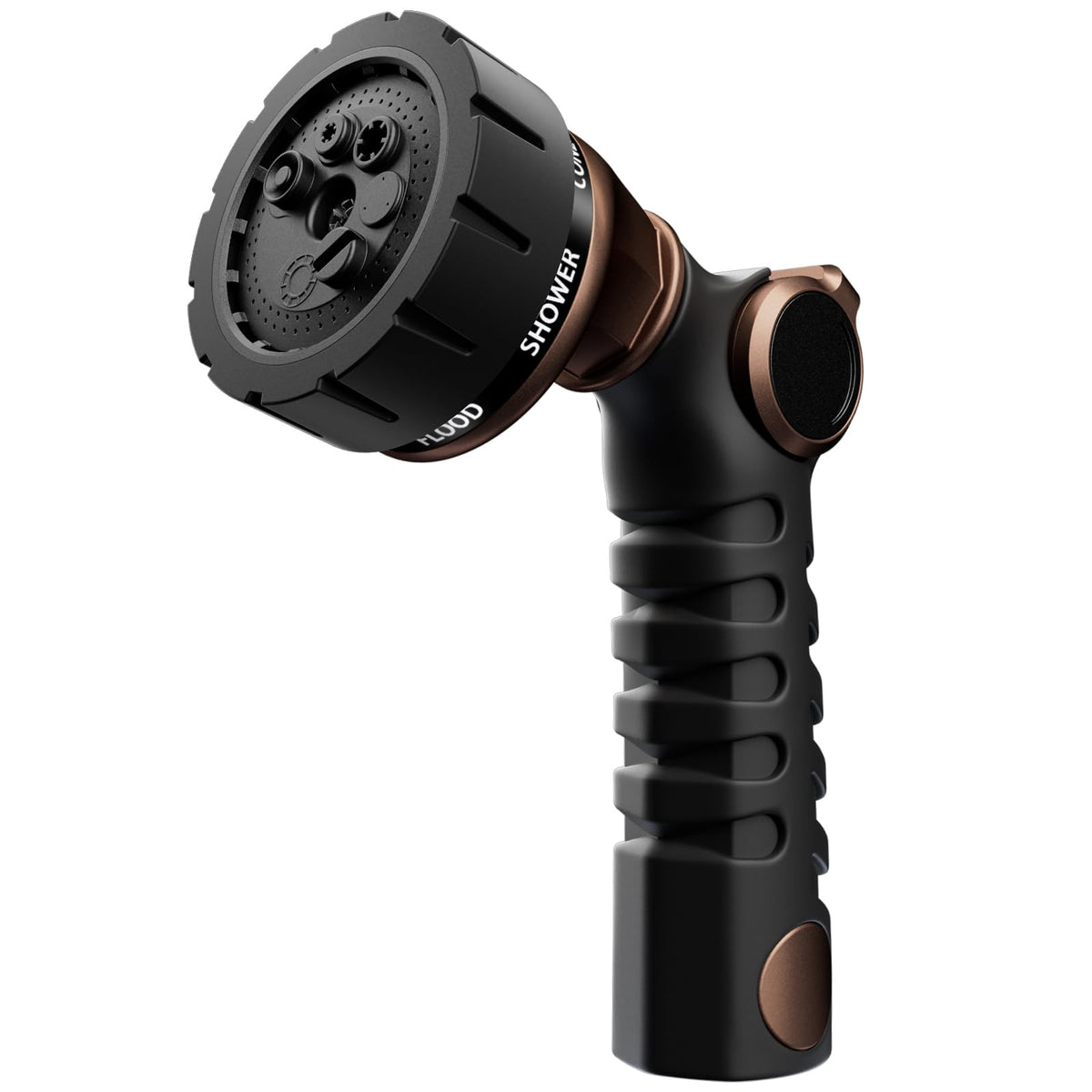 RESTMO Heavy Duty Hose Nozzle, Metal Garden Water Hose Sprayer with 7 Watering Patterns, Thumb Control, On Off Valve, High Pressure Nozzle Sprayer for Watering Plants, Car and Pet Washing