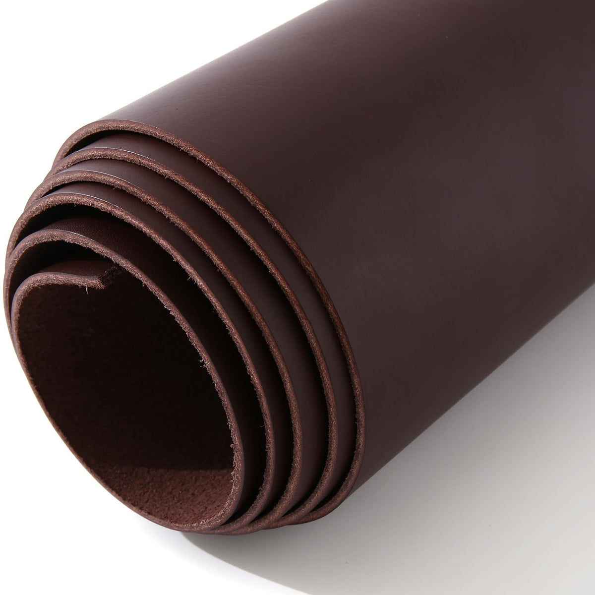 Large Size 17"x70" Leather, Cowhide Veg Tan Leather for Leather Belt Bag Strap Craft Shoe Making Wallet, 2.5mm Thick Full Penetration Dyeing Coffee