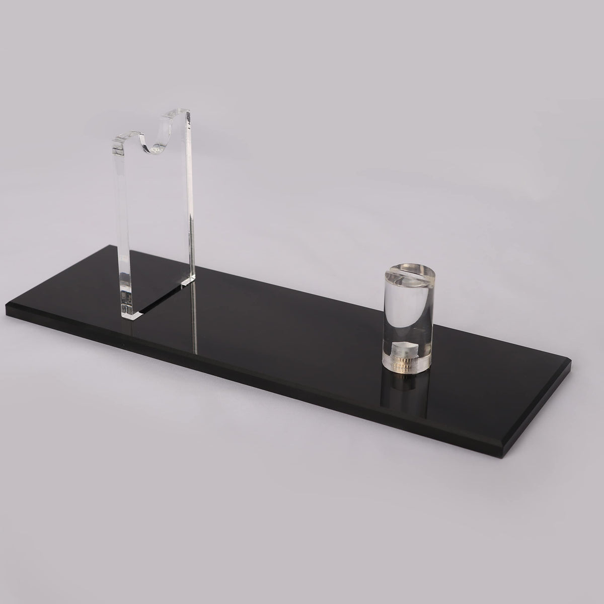 WANLIAN Knife Display Stand Knife Holder Fixed Blade Knife Collection Display Stand Holder Display Single Knife for Home Decor (Black)