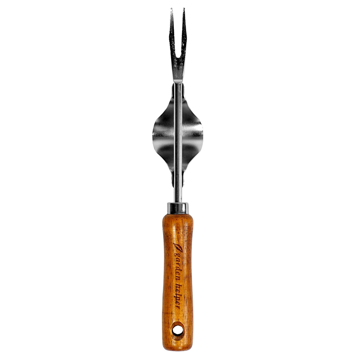 Weed Puller Heavy Duty Japanese Steel with Wood Handle, Hand Weeding Tool, Manual Weeder for Garden, Quick and Easy Weed Pull Tool, Made in Japan, Silver