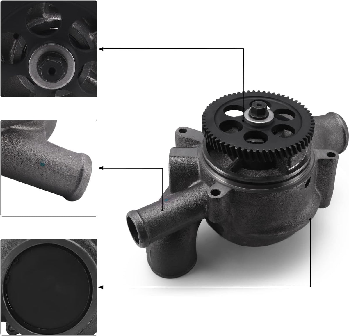 AULINK (C&U Bearing) 23522707 23505895 23517027 23539929 Water Pump (Can Use On Old Type R23526039, R23539602) For Detroit Diesel 50 60 Series 12.7 L,For 2000-2008 Freightliner Columbia