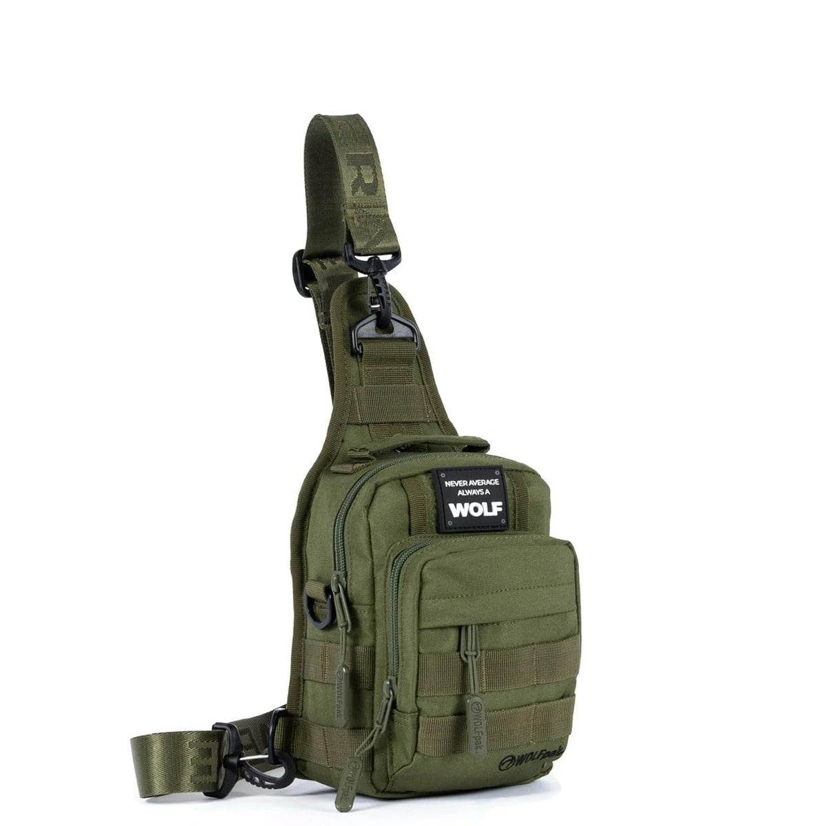 WOLFpak 4L Mini Tactical Sling Bag (OD Green) Compact Crossbody Backpack for Gym, Travel & EDC | Tactical Shoulder Bag with Multiple Pockets – Lightweight, Durable Sling Pack for Men & Women