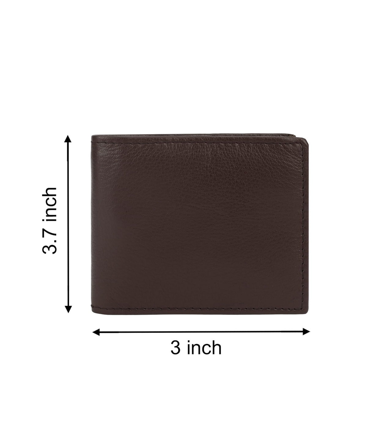 Leatherboss Leather Boys Slim Compact Flap Id Coin Pocket Bifold Wallet with debit credit card holder, Dark Brown