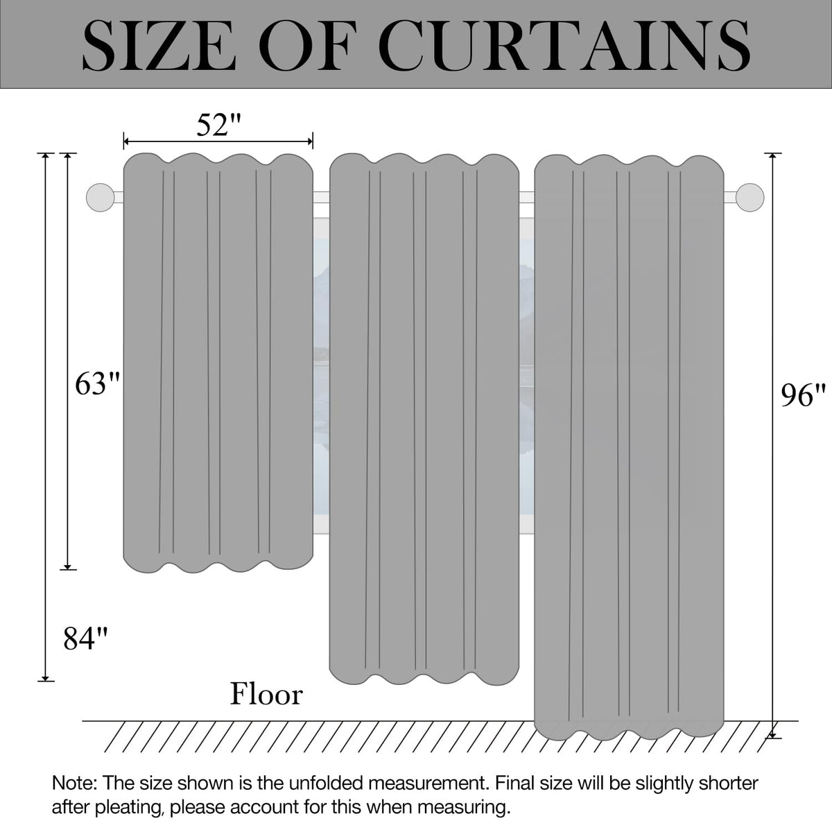 Leeva Decorative Kitchen Curtains, Drapes for Living Room 84 Inch Length 2 Panels, Geometric Pattern Grommet Solid Window Treatments, 52 x 84, Cyan