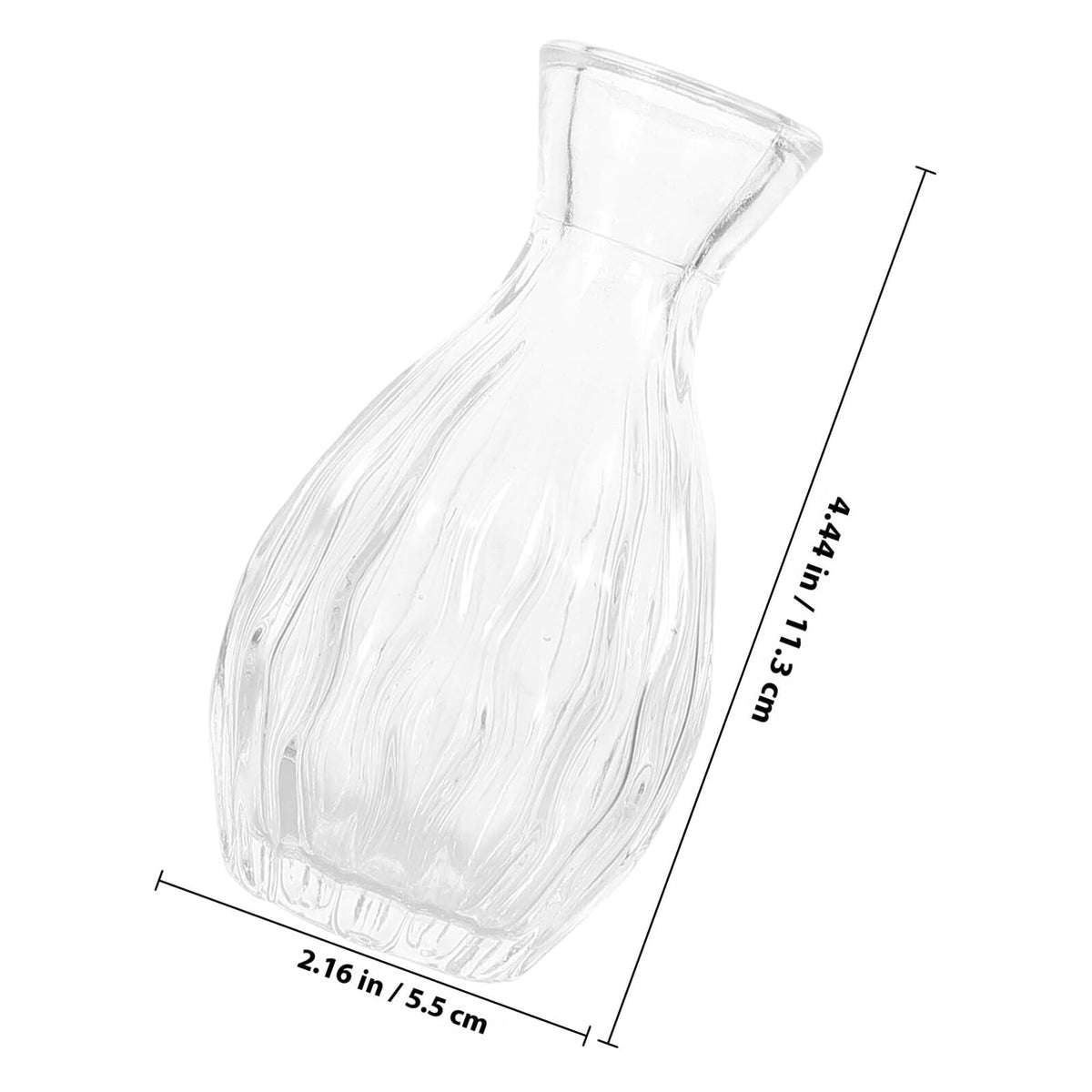 Sewroro 4pcs Decorative Glass Vases Small Terrarium Flower Vases for Hydroponic Plants Desk Home Décor Minimalist Glass Flower Containers