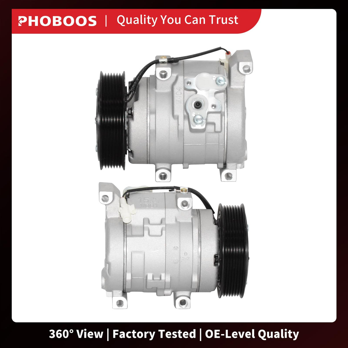 PHOBOOS A/C Compressor with Clutch Compatible with Scion tC 2007-2010 L4 2.4L Coupe, Fast Cooling, Low Noise, Easy Installation, Ref. 98393
