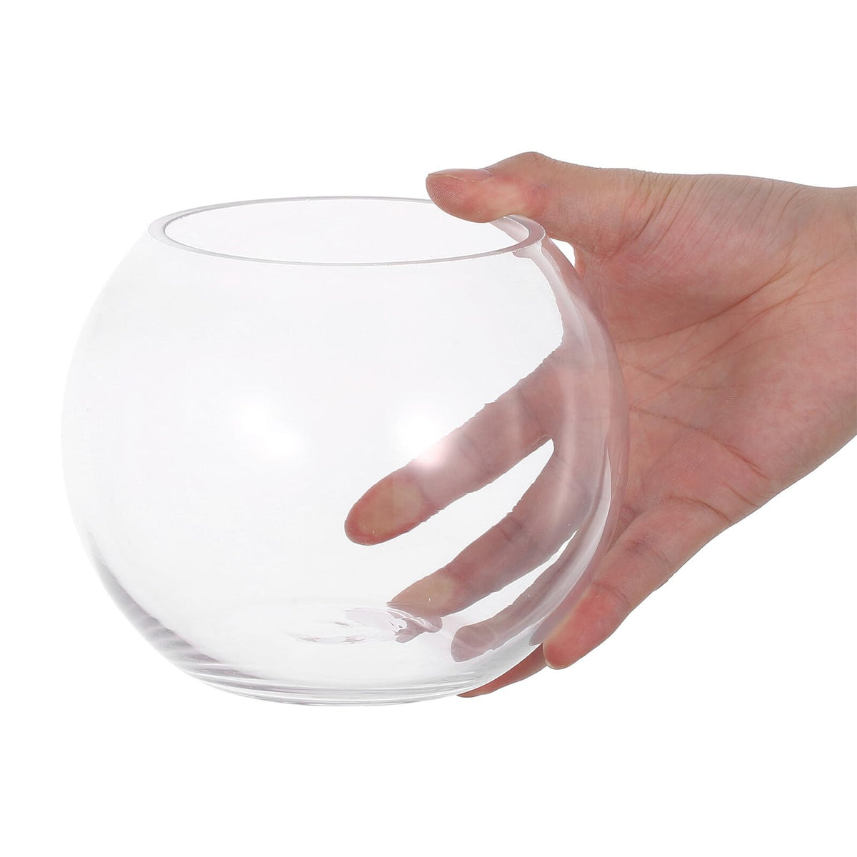 NUOBESTY Bubble Ball Glass Vase 15cm Hydroponic Plant Holder Fish Bowl Terrarium Centerpiece for Home Office Décor