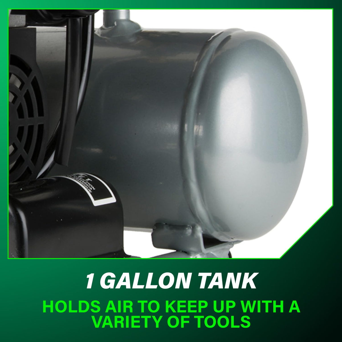 Metabo HPT Quiet Air Compressor, Portable 1 Gallon Oil-Free Air Compressor, Ultra-Quiet Operation at 59 dB, Universal Quick Coupler for Fast Tool Changes, Compact and Lightweight, EC28M
