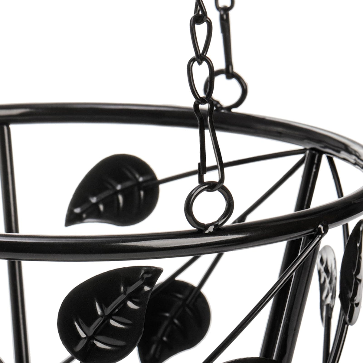 Goaste 2 Pack Metal Plant Hanger, Hanging Plant Holder with Ceiling Hook, Modern Plant Hanging Basket, Decorative Planter Flower Pots Shelf for Indoor Outdoor Use, Home Decor