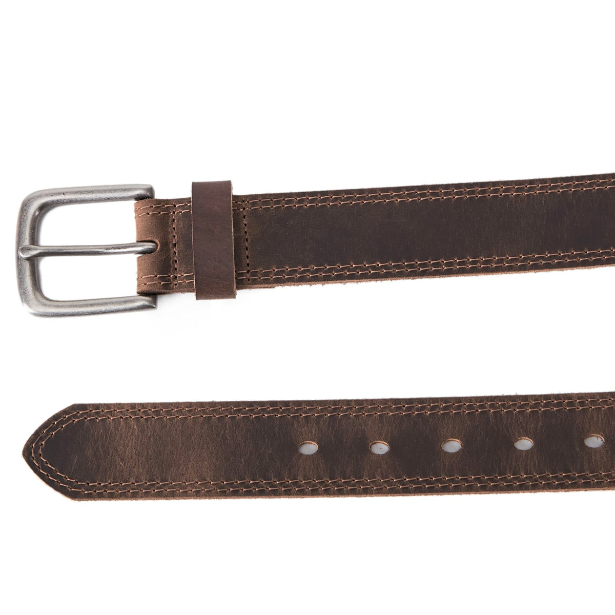 VATAN Men's Full Grain Leather Casual Every Day Jeans Belts, Handmade Men Leather Belt with Gift Box