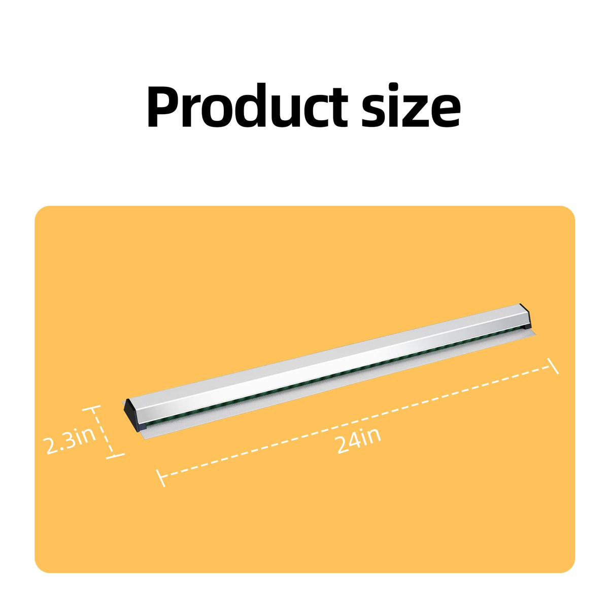 LYAYAN 2 Pack Restaurant Ticket Holder, 24 Inch Receipt Holder for Kitchen Office Wall Refrigerator Home Pub Bar Cafe (Silver, 2Pcs)
