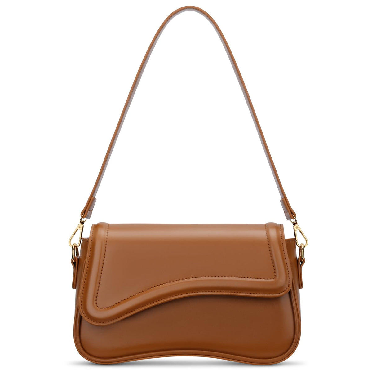 KKXIU Shoulder Bag for Women Small Clutch Purses Cute Hobo Handbag Trendy Underarm Bag-Brown