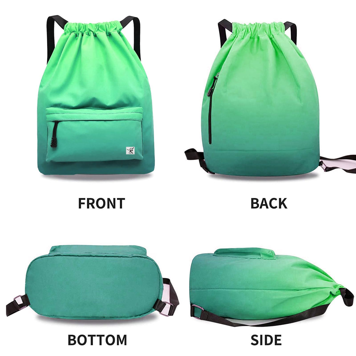 Risefit Waterproof Drawstring Bag, Gym Bag Sackpack Sports Backpack for Men Women