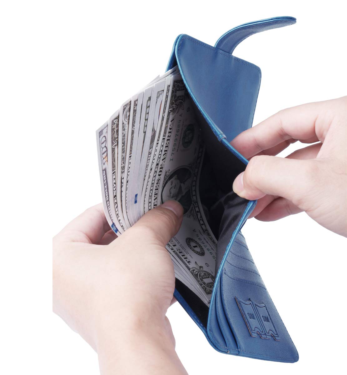 Passport Holder Cover Wallet RFID Blocking Leather Card Case Travel Accessories for Women Men (#Blue)