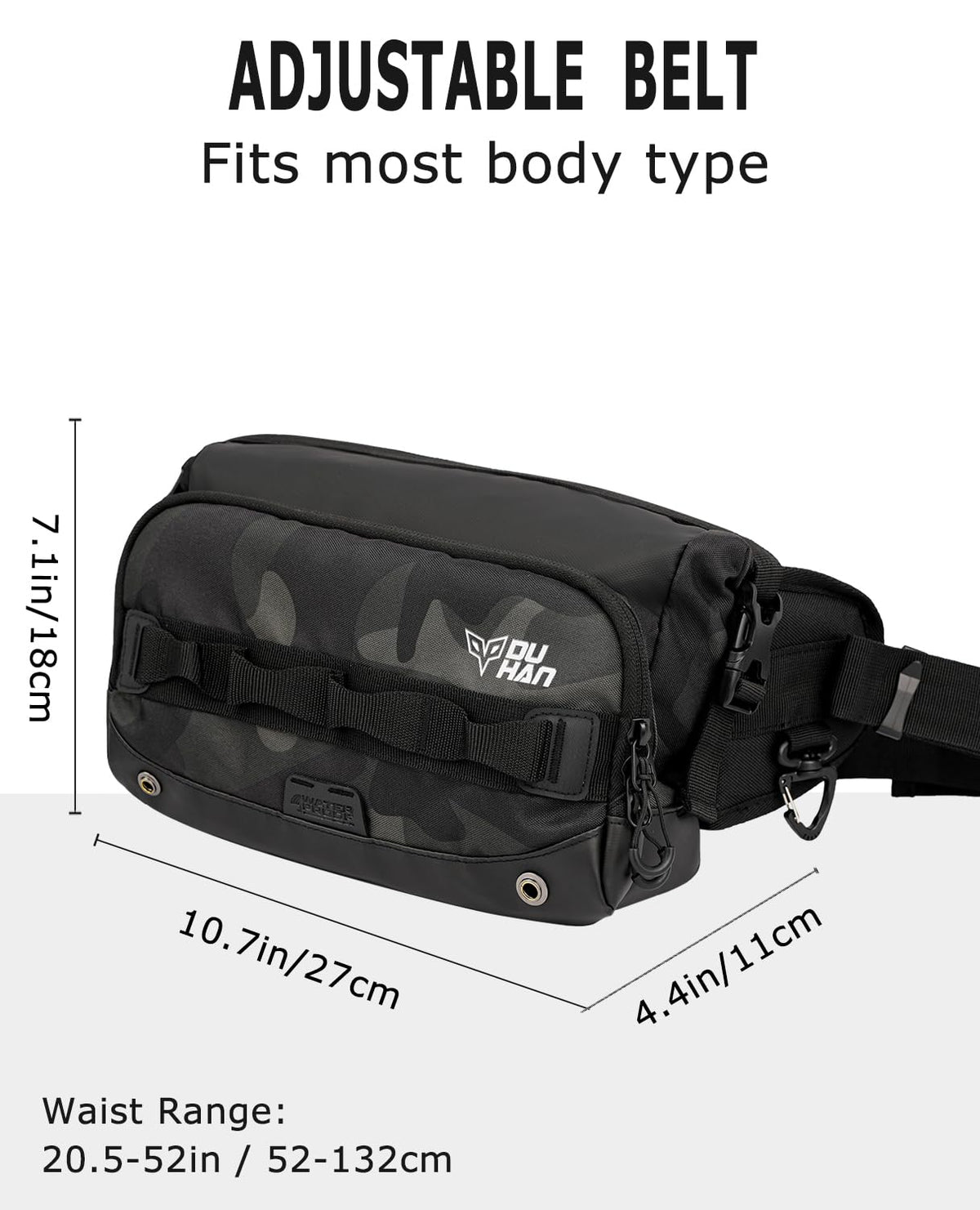 DUHAN Multi-Function Motorcycle Waist Bag – Waterproof Adjustable Leg & Tactical Pack 4-Way Wearable for Motorcycle, Hiking, Cycling, Outdoor Work