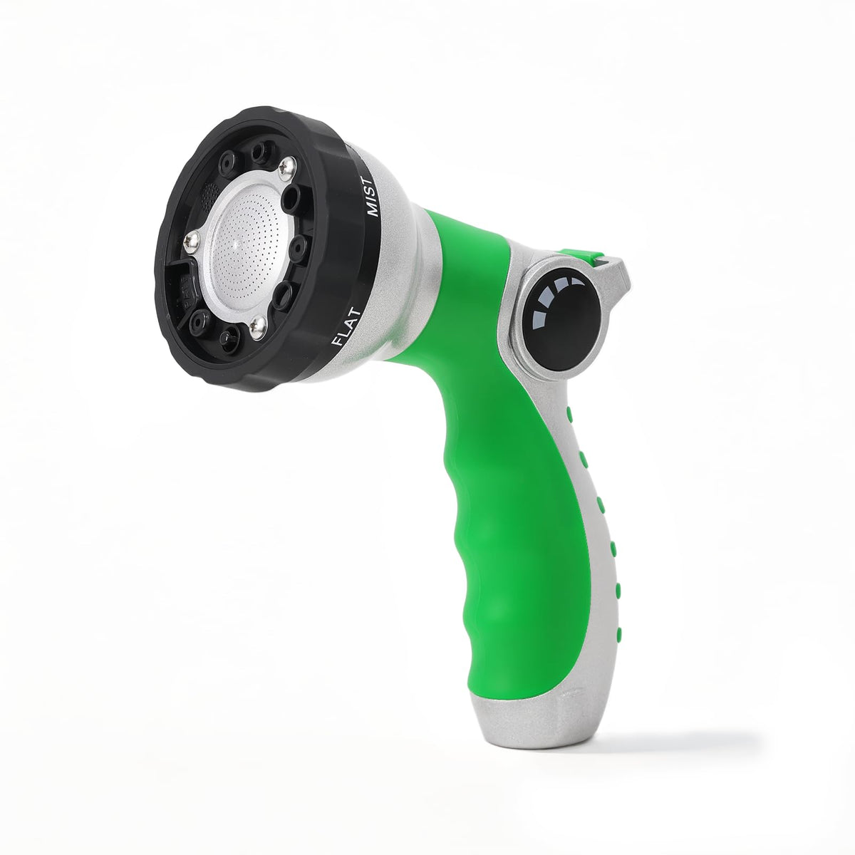 RESTMO Water Hose Nozzle with Removable Spray Disc, Heavy Duty Garden Hose Nozzle with 6 Spray Patterns, High Pressure Hand Sprayer for Watering Plants, Washing Cars & Pets, Thumb Control