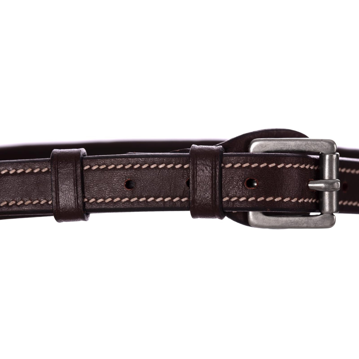 Equinavia Saga Adjustable Padded Fancy Stitched Hunter Bridle with Reins - Chocolate Brown - Pony
