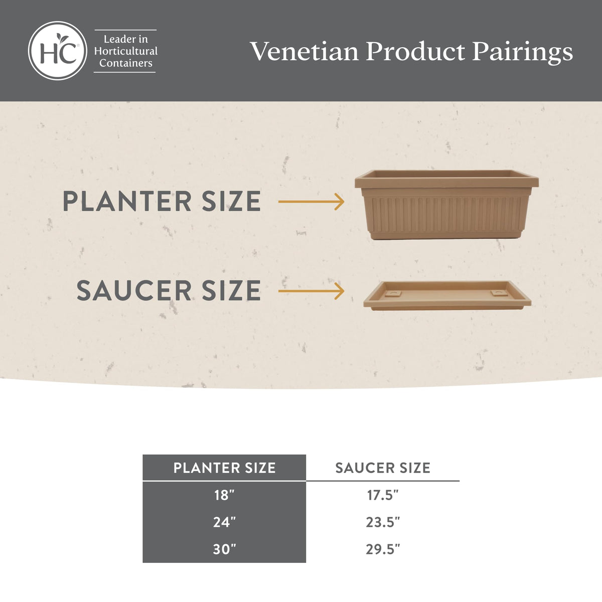 The HC Companies Venetian Window Planter Box w/Drain Plug - Long Planter Box for Windowsills, Balconies & More - Plastic Rectangular Outdoor Planters for Herbs & Flowers (18" Clay, Pack of 1)