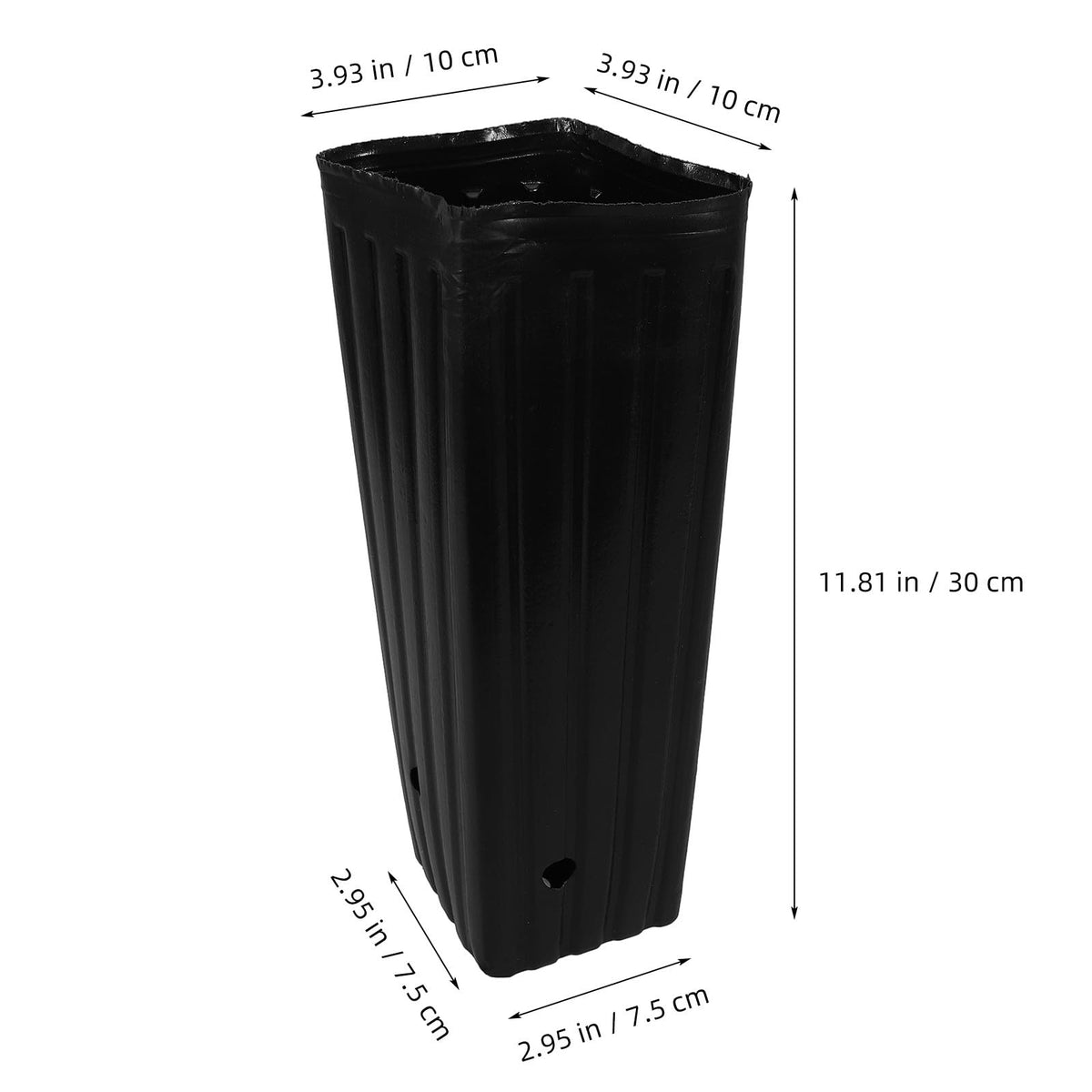 Sewroro 30 Pcs Plant Grow Bags Plastic Thickened Nursery Seedling Bags Gardening Planting Containers for Trees and Flowers