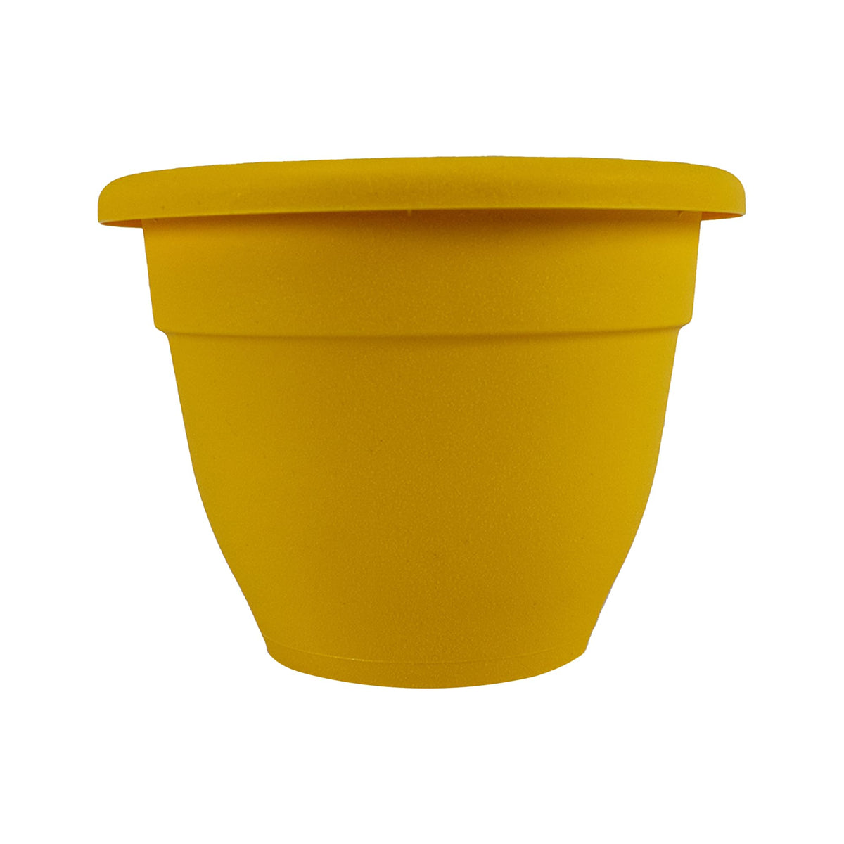 The HC Companies Caribbean Planter Pot - Outdoor & Indoor Plant Pot with Drainage Hole & Plug - Rolled Rim Plastic Pots for Plants & Flowers - Decorative Plant Pot (8" Honey, Pack of 1)