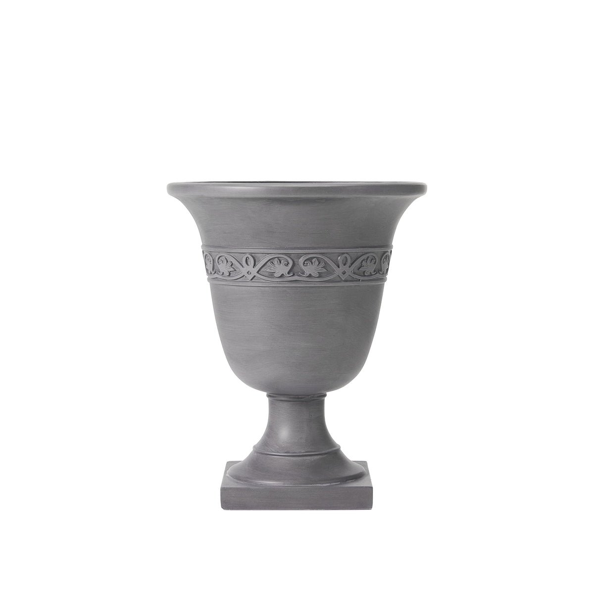 Christopher Knight Home Sical Round Concrete Planter Set of 2, 2 Pack Garden Flower Pot with Drainage Hole, MGO Patio Urn Planter for Outdoor Plants, Outdoor Planter Box, No Assembly, Light Gray