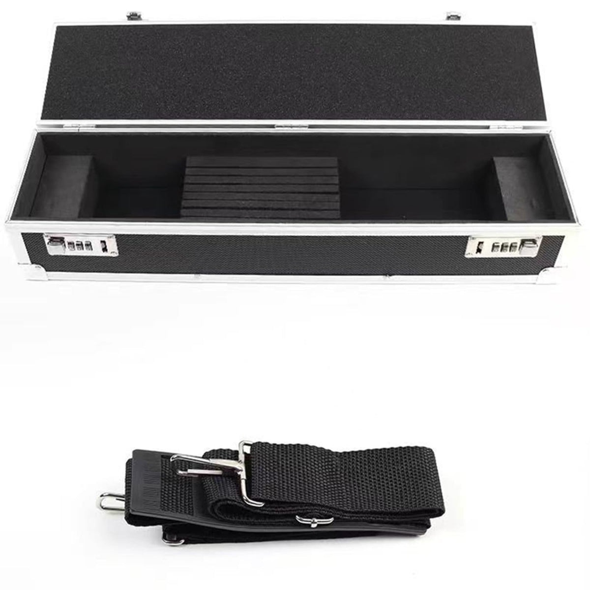 Flydoniso Chef’s Knife Case Aluminum Hard Case with Dual Combination Locks Cultery Carrier Portable Knife Organizer Block Holders Protectors With 8 Slots Can Hold Home Kitchen Knife Tools Up To 17.5”