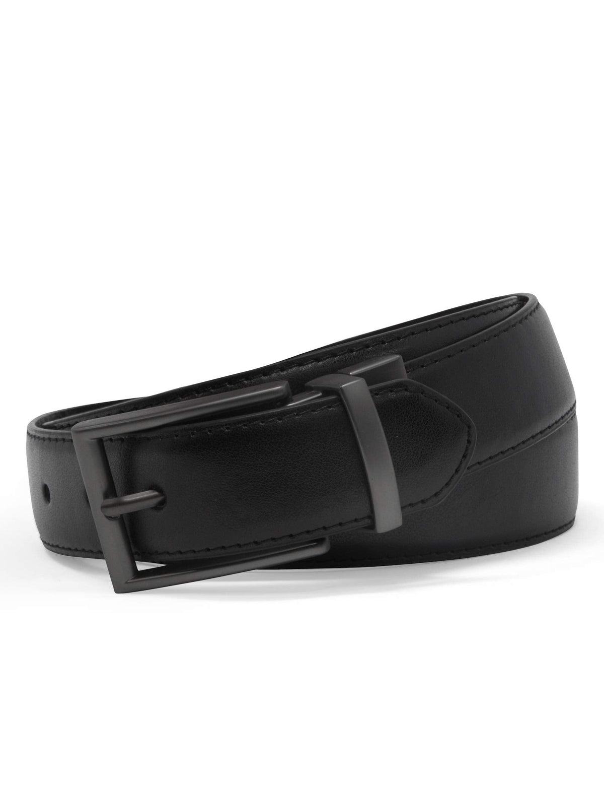 Steve Madden Reversible Men's Dress Casual Every Day Leather Belt, Black/Brown (Smooth), 34