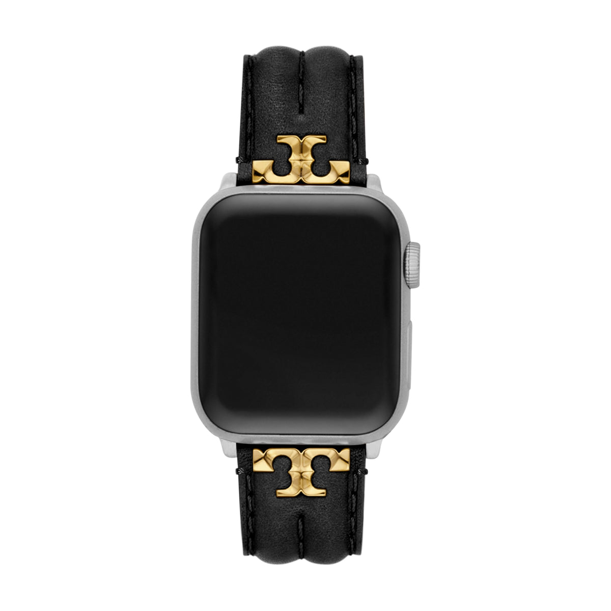 Tory Burch Women's Kira Black Leather Band for Apple Watch® (Model: TBS0107E)