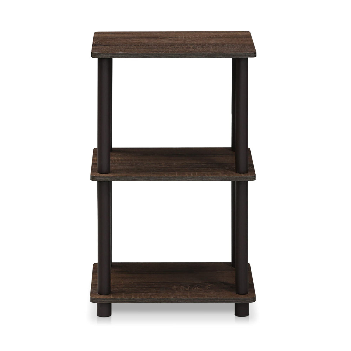 FURINNO Turn-N-Tube 2 Space Shelf, Walnut/Brown