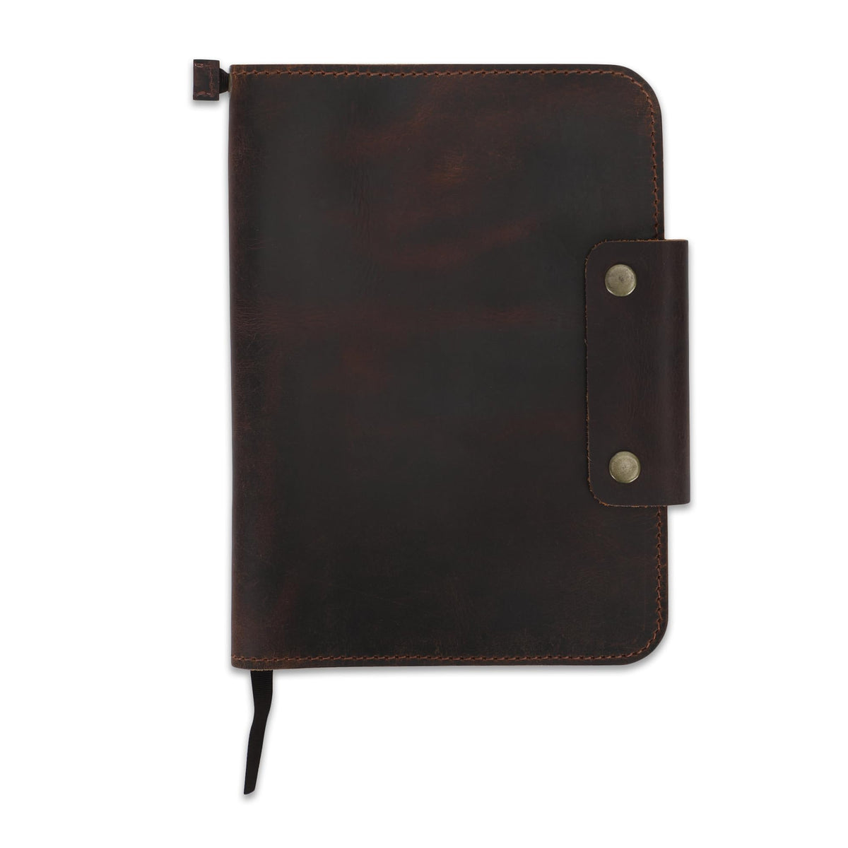CestAntiQ Rustic Leather Journal Cover – Fit for 5.75 x 8.25 Inch & A5 Notebooks (5.5 x 8.2 Inch) – Refillable Cover with Pen Loop, 5 Card Slots – Ideal for Writers, Artists, Professionals (Brown)