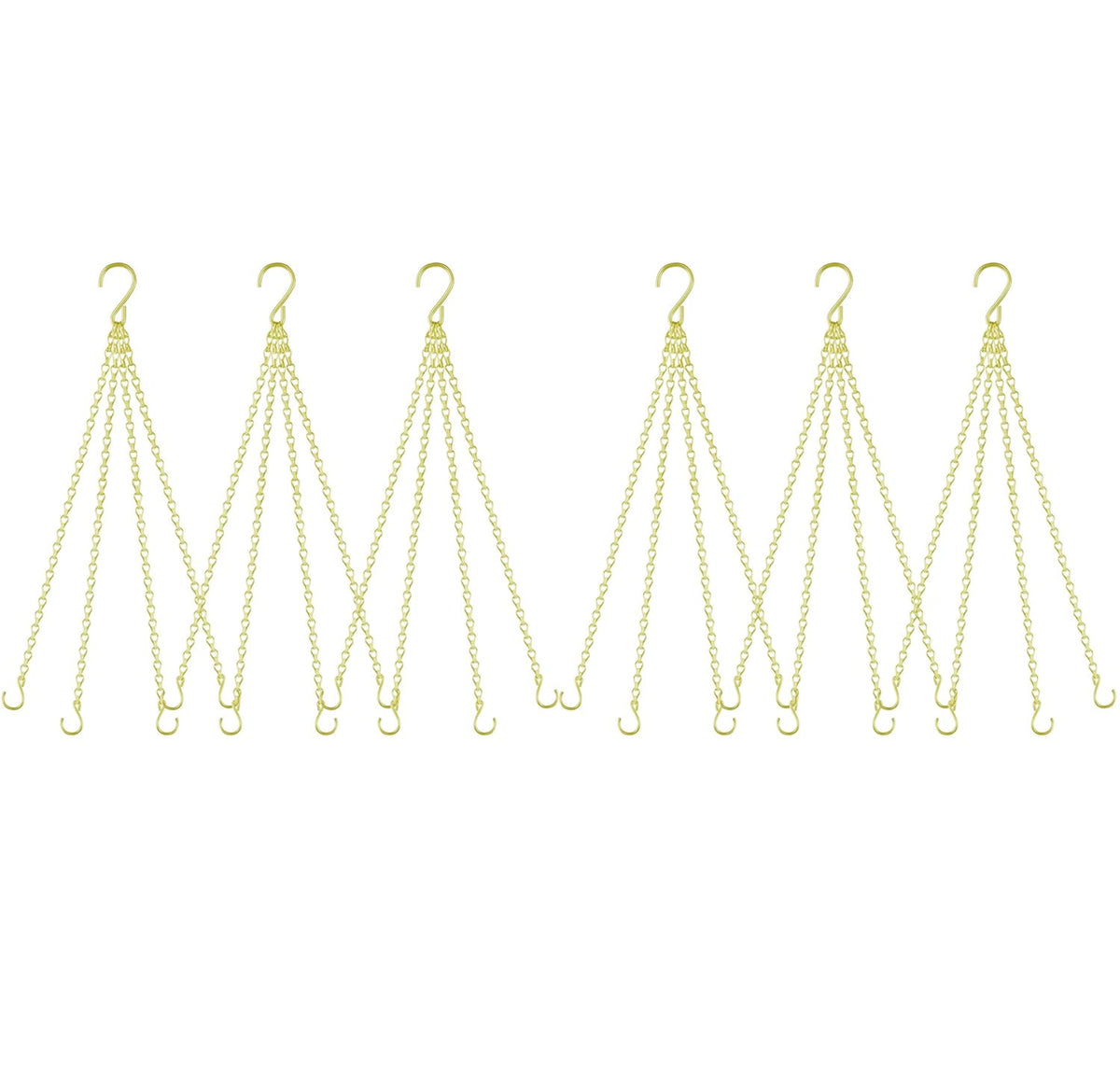 garini 6 Pack, 23 Inch Hanging Baskets Chain, Gold Hanging Chains with Hooks, Replacement Plant Hangers for Planters, Bird Feeders and Lanterns