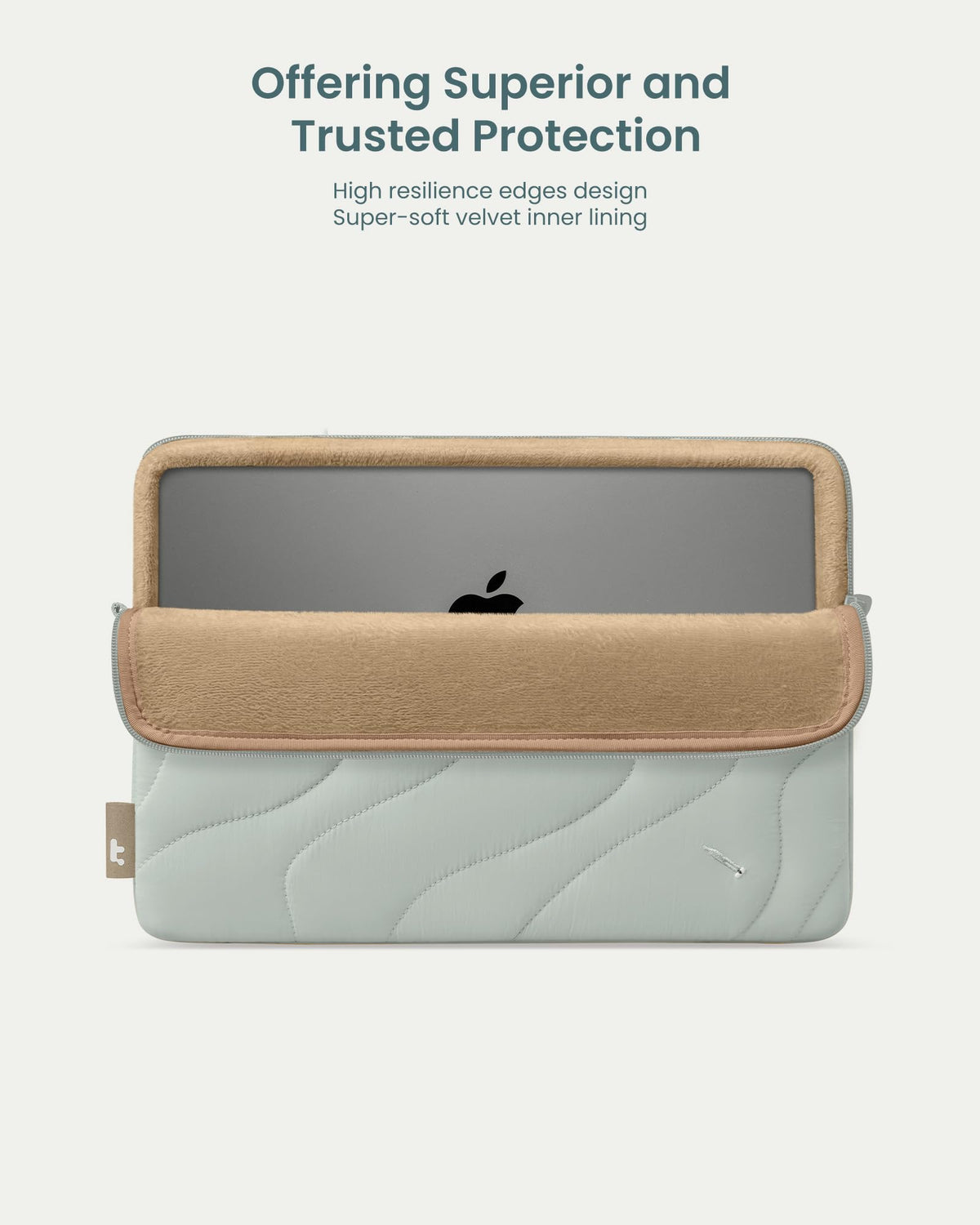 tomtoc 360 Protective Puffy Laptop Sleeve for 15-inch MacBook Air M5/A3448 (2026), M4/A3241 2025, M3/A3114, M2/A2941, 15" Surface Laptop 7th(Copilot+ PC)/6/5/4/3, Quilted Puffer Soft Computer Case Bag
