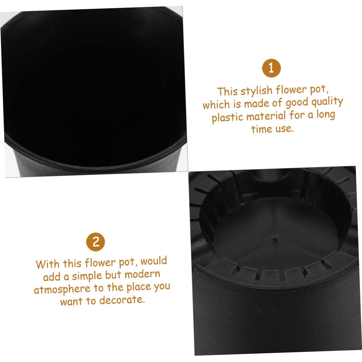 SUPVOX High Waist Plastic Flower Pots 15Pcs Small Indoor Plant Containers for Succulents and Home Decoration Practical Patio Garden Planters