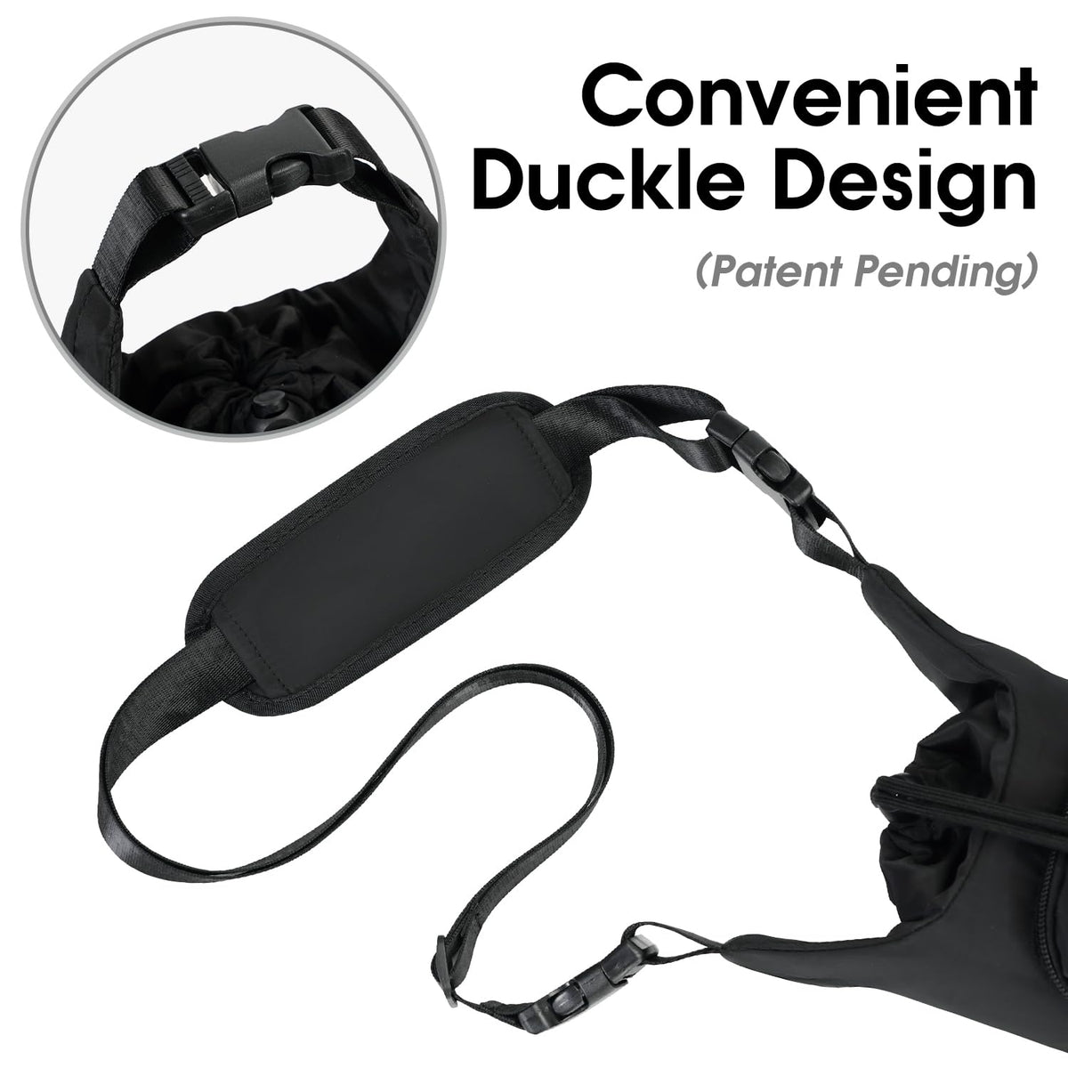 Ceneda Water Bottle Carrier Bag with Phone Pocket 32oz 40oz Tumbler Insulated Water Bottle Holder with Adjustable Shoulder Strap Carrier Sling Bag (Black)