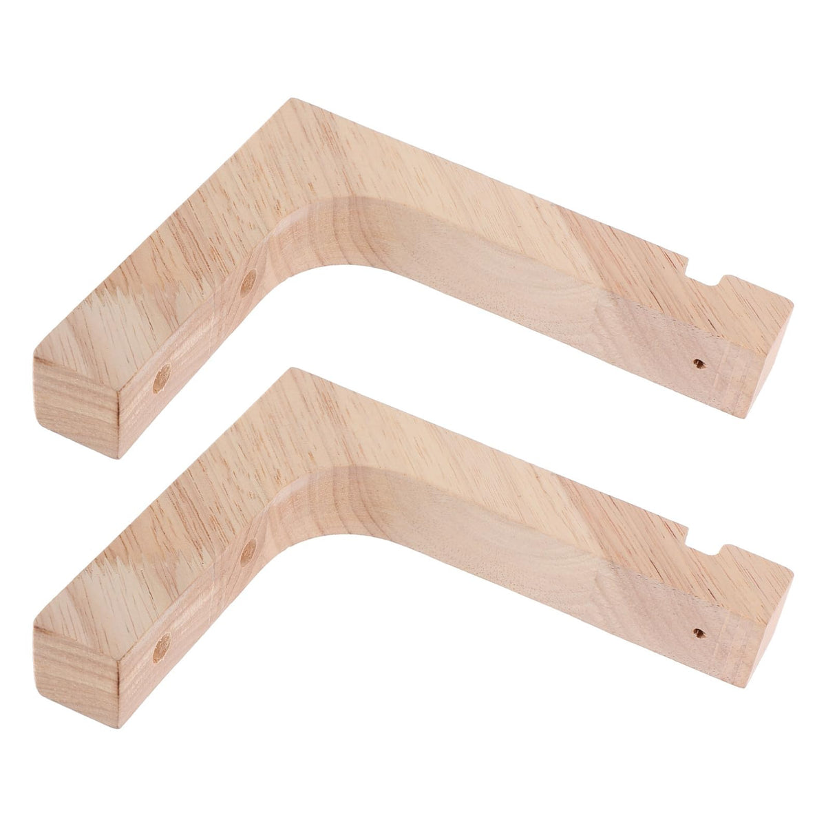 NULYLU Wooden Plant Hanger Hook 2pcs Heavy Duty Wall Mounted Plant Hanging Bracket for Indoor Outdoor Planters Natural Wood Color