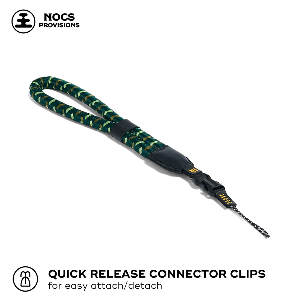 Nocs Provisions NocLoc Wrist Loop, Handheld Monoculars & Camera Strap Accessory with Quick‑Connect Tether - Backwoods Green