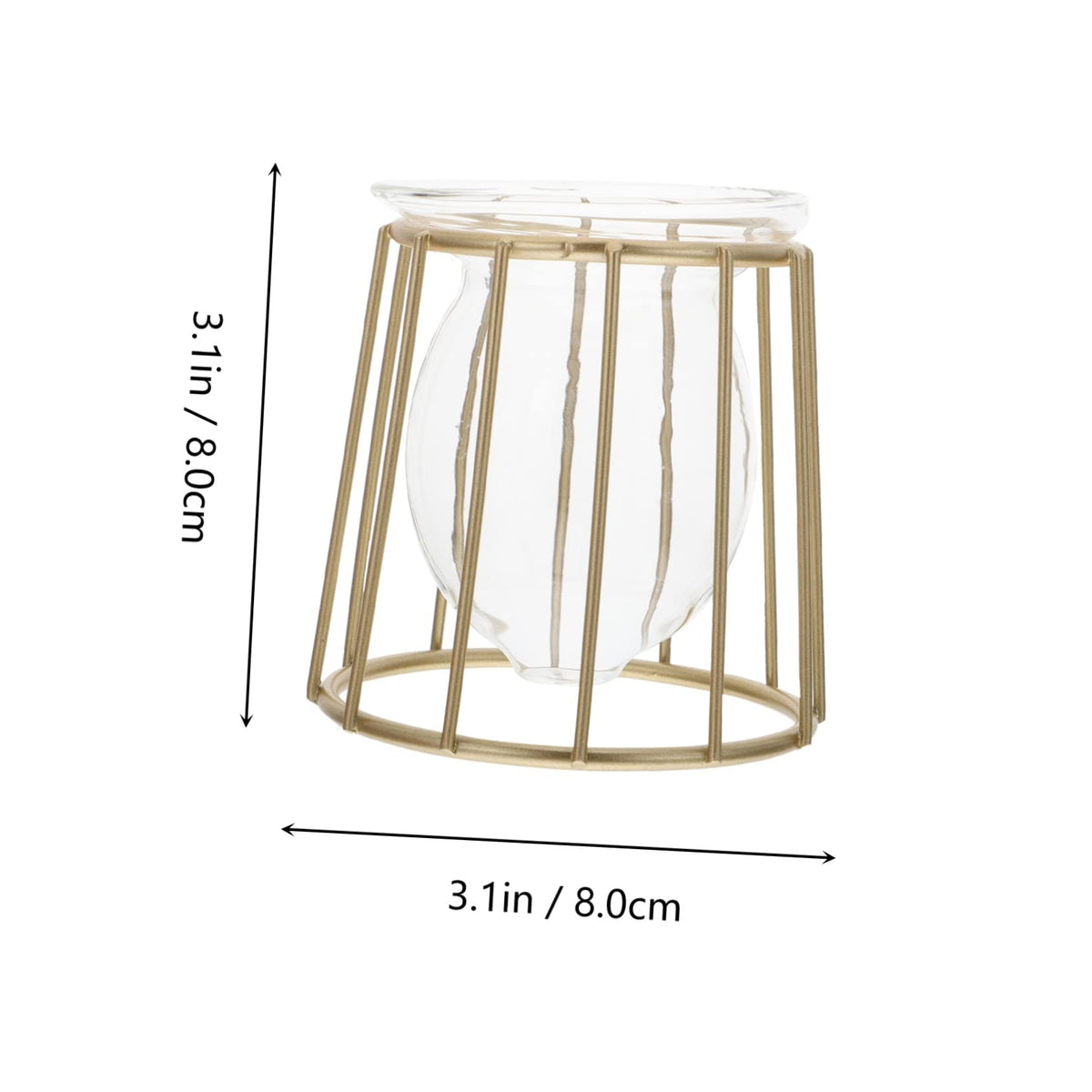 Mikikit Glass Hydroponic Vase Geometric Plant Container Indoor Plant Decor Terrarium Jar