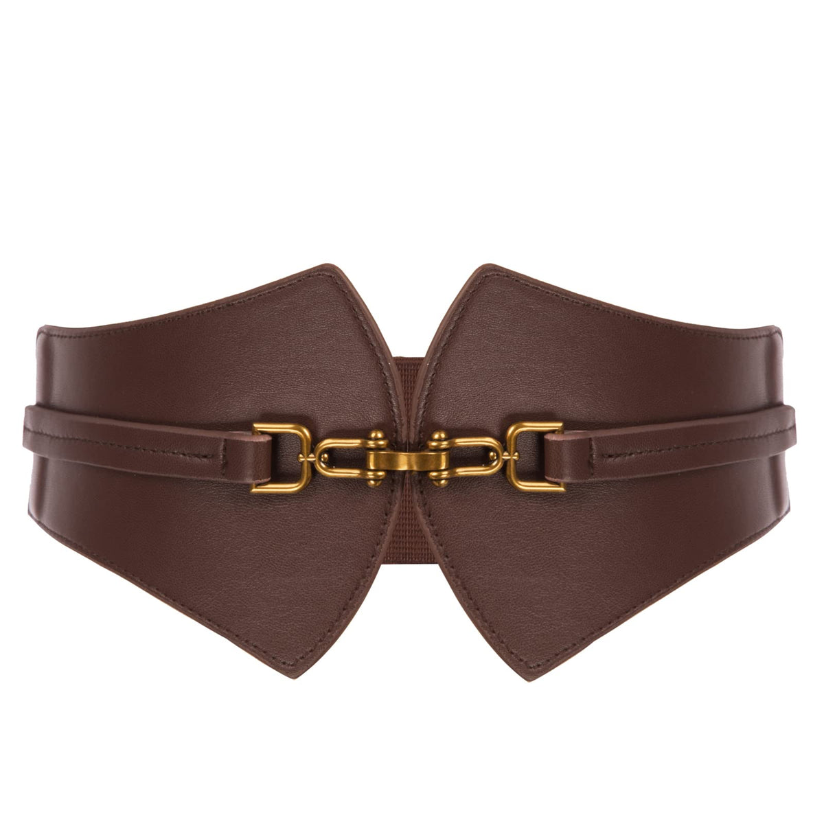 GRACE KARIN Corset Waist Belt for Women Wide Elastic Belt for Dresses 2.4inch Coffee S