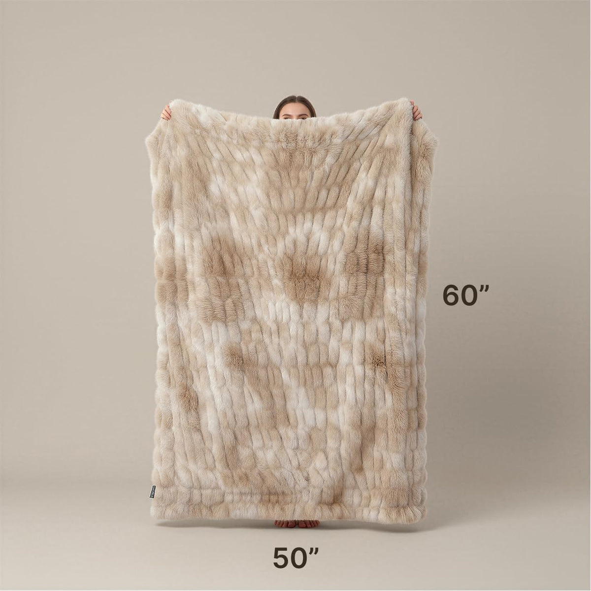 Mamma Mia Covers Faux Fur Throw Blanket – Super Soft and Cozy Fluffy Fleece – Midweight Fuzzy Plush Blanket for Couch and Bed – Gift Luxury Double Sided Throw for Women and Girls – Caramel (50"x60")
