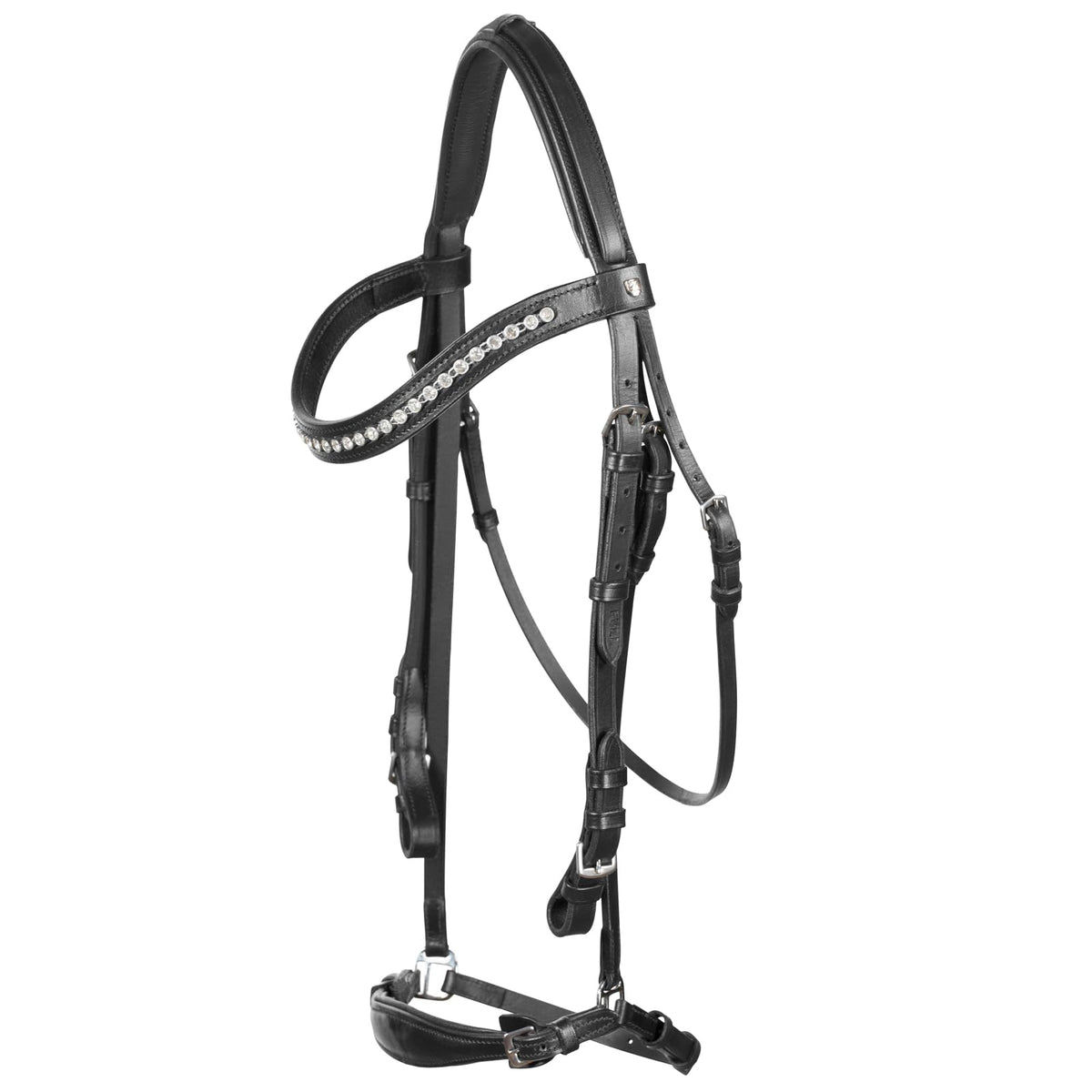HORZE Bergen Leather Remont Bridle - Black - Cob