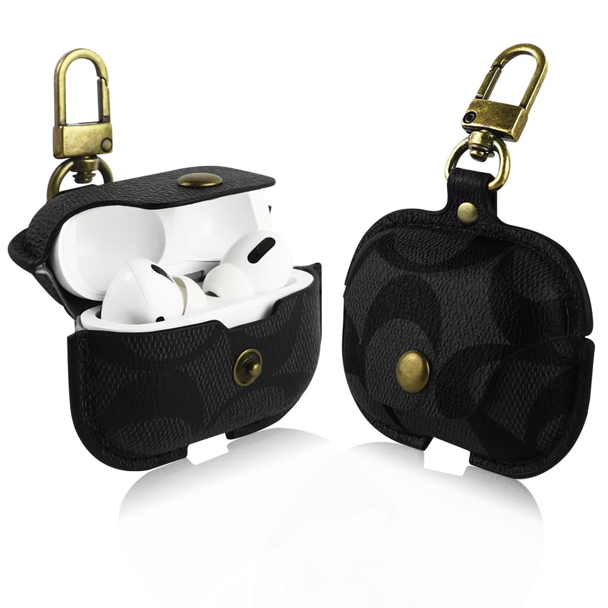 for AirPods 4 Case, Compatible with AirPods 4th Generation Case, Leather Full Body Shockproof Protective Cover for AirPods 4th Generation Cover, Random Pattern (C)