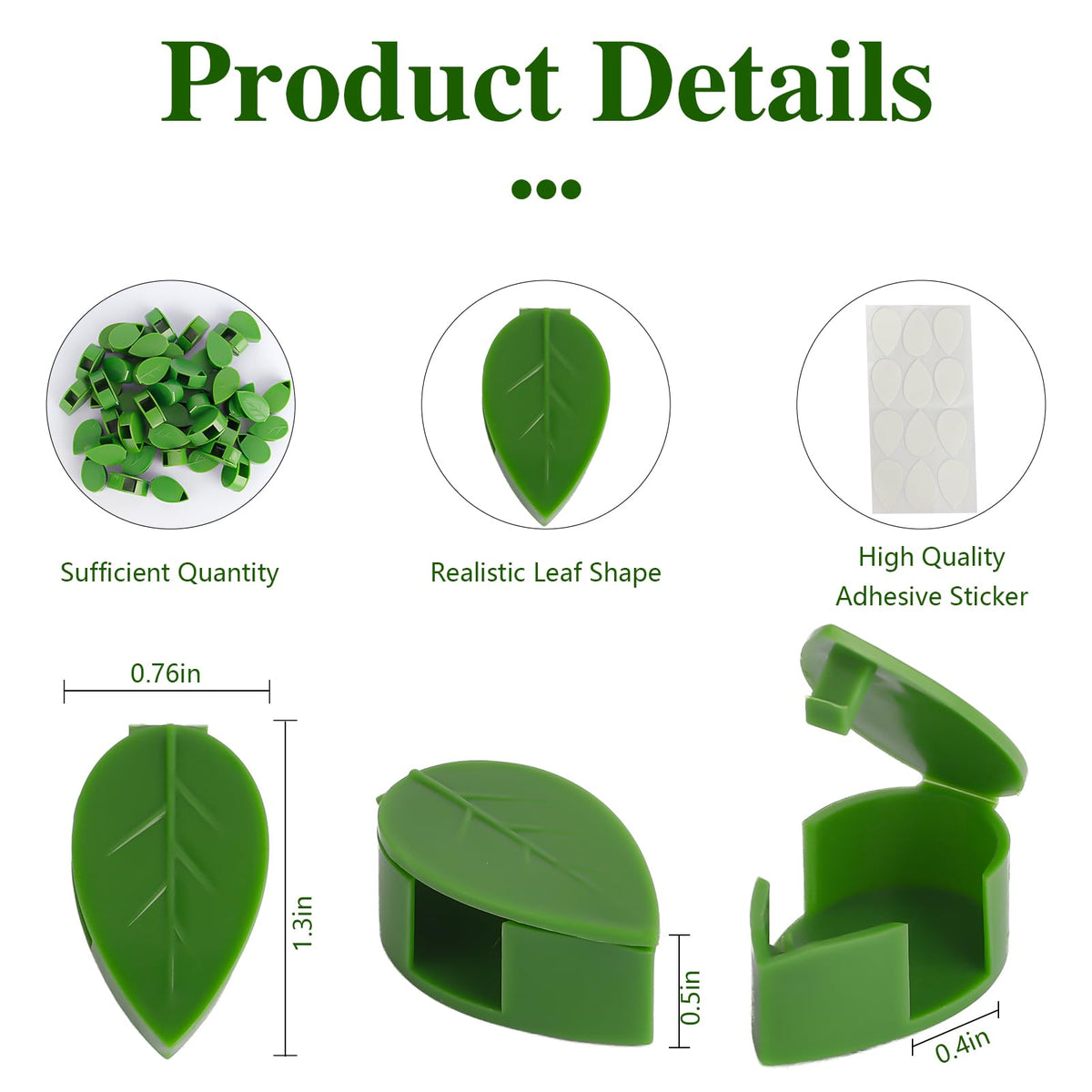 Plant Wall Clips - 30 Pcs Climbing Plant Fixture Clips for Vines & Leaf Accessories - Self-Adhesive Hanging Hooks for Indoor/Outdoor Garden