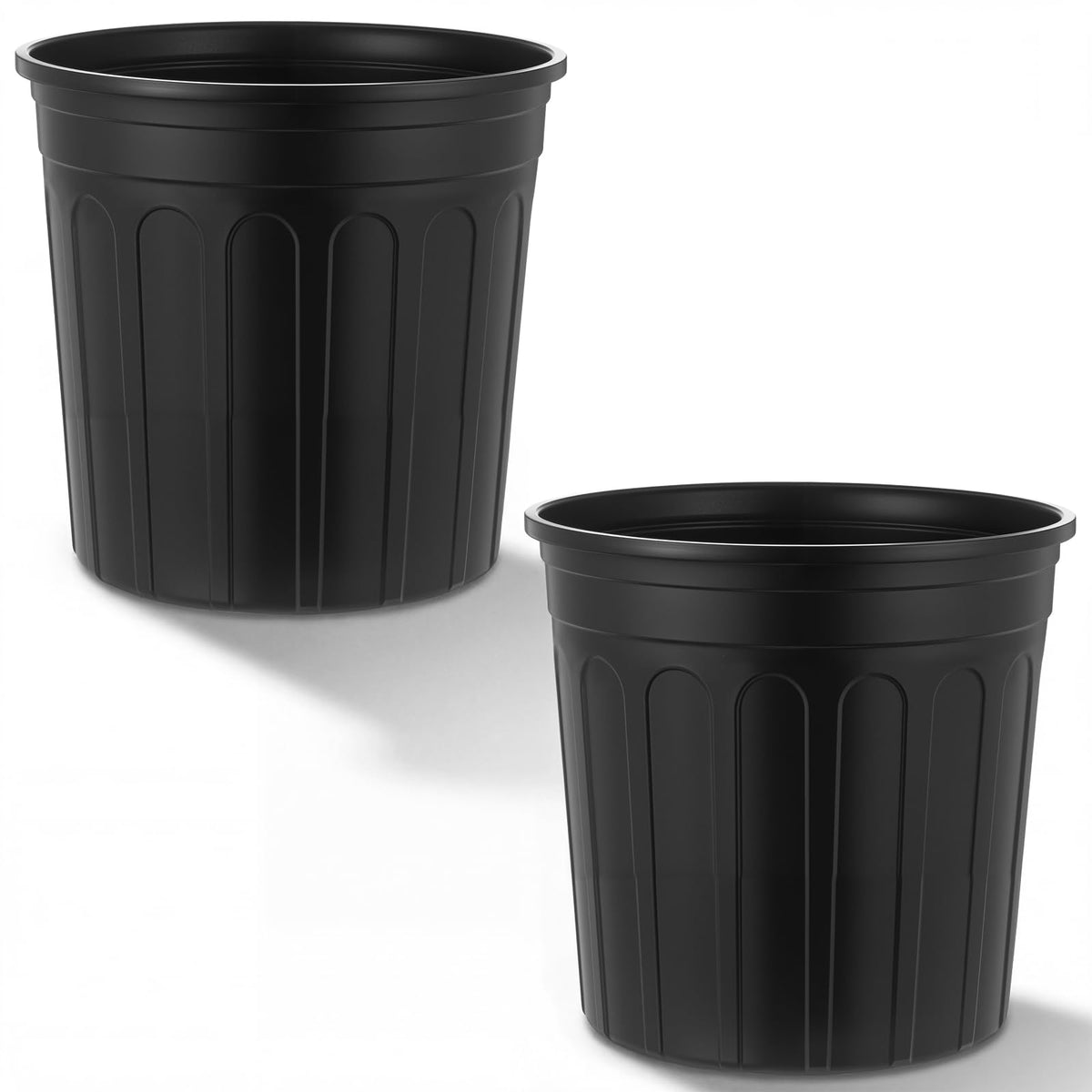 RimCereal 2 Pack 2 Gallon Aquatic Plant Pots 9 Inch Pond Pot Plastic Water Lily Pot Round Plastic Planter for Outdoor Ponds Terrific Aquatic Soil Great Water Lilies Lotus and Other Pond Plants,Black