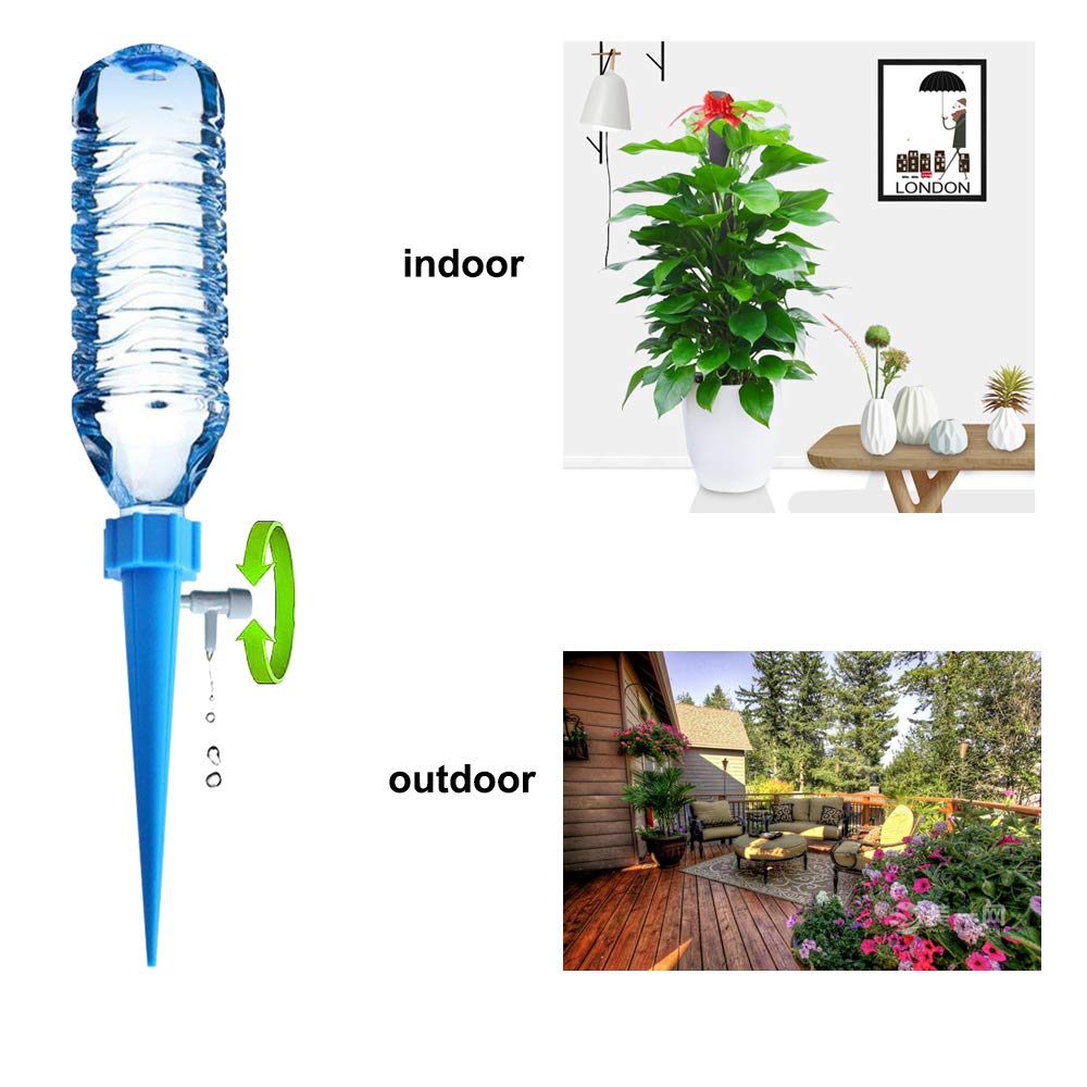 ARTEM 12 Packs Plant Waterer Self Watering Devices with Slow Release Adjustable Switch Vacation Automatic Irrigation Watering System for Indoor & Outdoor Home Office Plants
