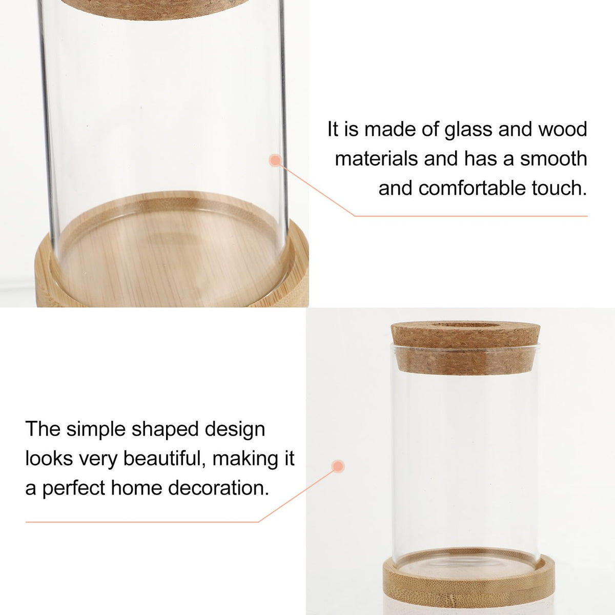 jojofuny 2pcs Glass Planter Vases for Hydroponics Plants 6.5x10in Desktop Terrarium with Stand Set for Home Office Gardening