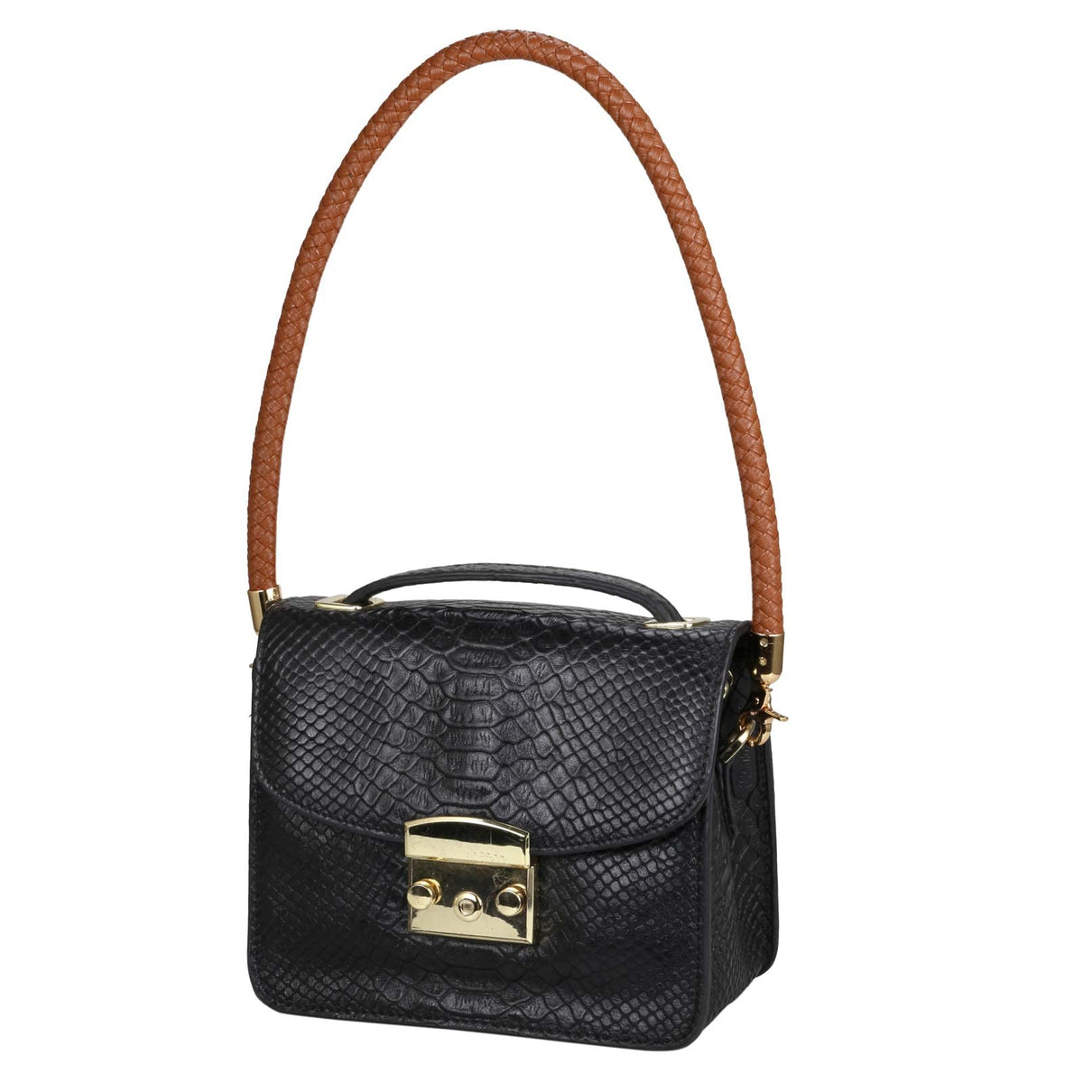 ALLZEDREAM Leather Shoulder Bag Straps Replacement Purse Handbag Braided Handle (Brown,11.8in)