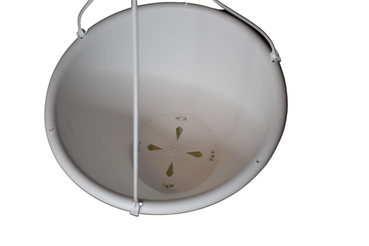 10" White Plastic Hanging Basket with Saucer for Indoor/Outdoor Use by Koba (5)