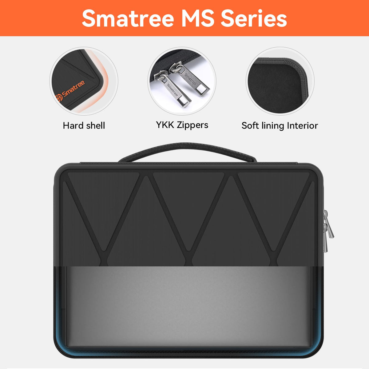 Smatree MS91 Hard EVA Protective Case with Stand Compatible for 16 inch DELL New Inspiron 16 2-in-1/16/16 Plus,for 16 inch Inspiron 16 Plus/16,for 16inch Latitude 7650/7640, 16inch Vostro 7620
