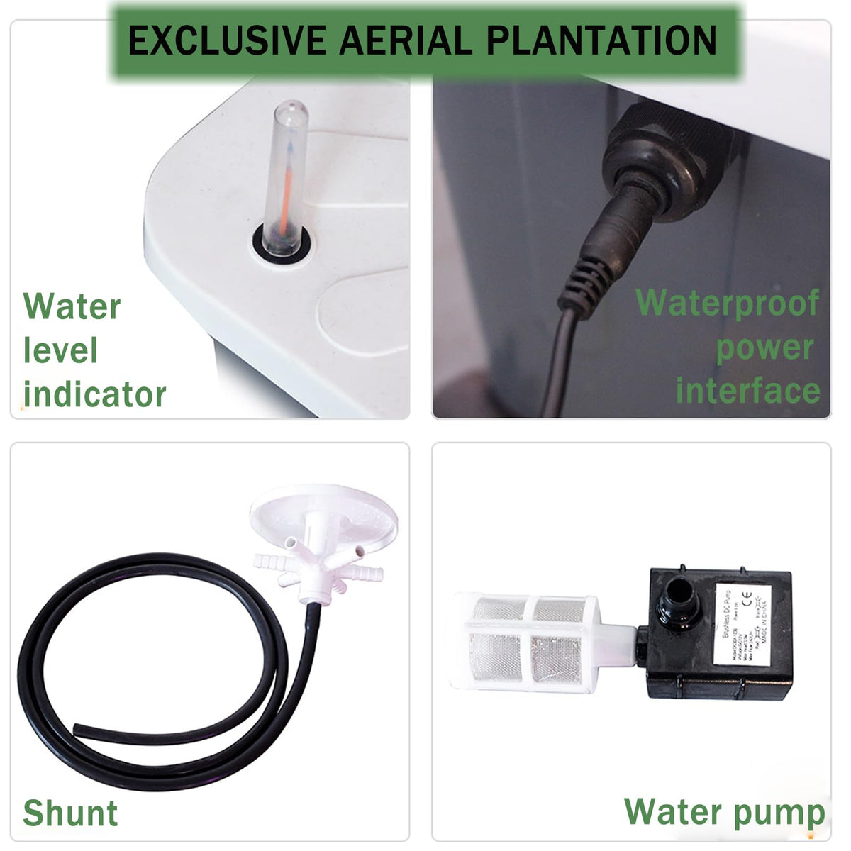 JPWDDWYT Hydroponics Tower Indoor Growing System Vertical Garden Planter Indoor Smart Garden Kit with Pump and Movable Water Tank Vegetable Plant Gift for Gardening Lover 35-Plants(White)