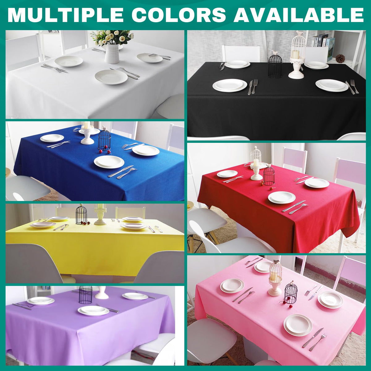 RowinsyDD 30 Pack Pink Plastic Table Cloths Disposable, 54 x 108 Inches Plastic Table Cover for Rectangle Tables, Disposable Tablecloth for Dinning, Parties, BBQ, Wedding, Outdoor